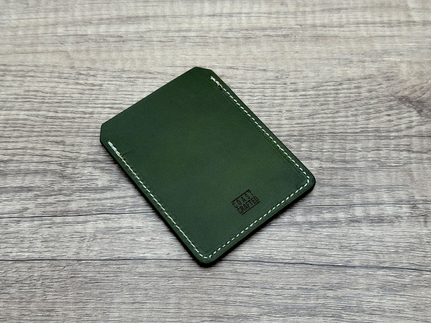 Stinson Slim - 2 Pocket Slim Card Wallet - Olive Green with Black