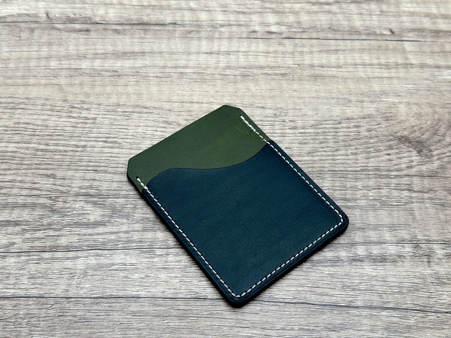 Stinson Slim - 2 Pocket Slim Card Wallet - Olive Green with Black
